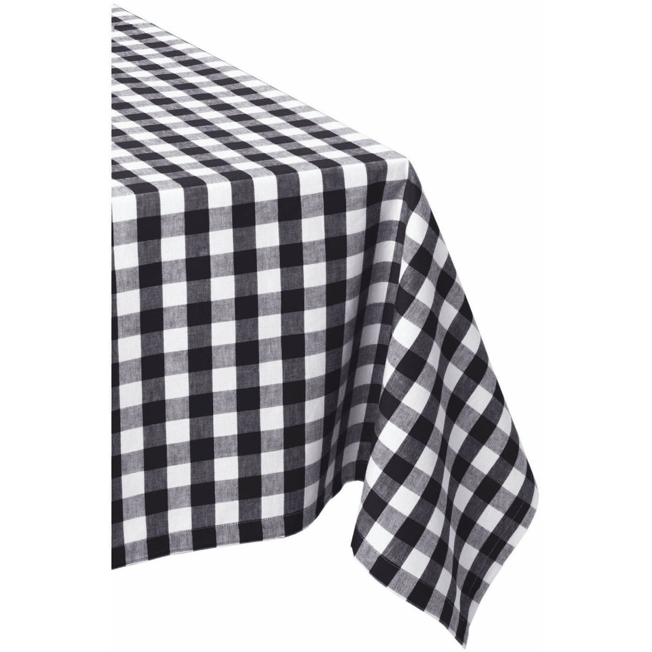 DII&#xAE; 84&#x22; Black &#x26; White Checkers Tablecloth